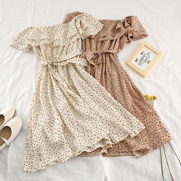 Rochie de vara dama cu maneci cazute in mai multe culori