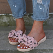 Casual γυναικείες παντόφλες σε διάφορα χρώματα με κορδέλα