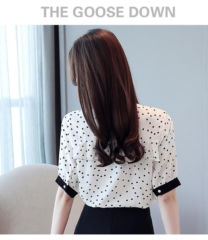 Cămașă casual de damă cu panglică în alb