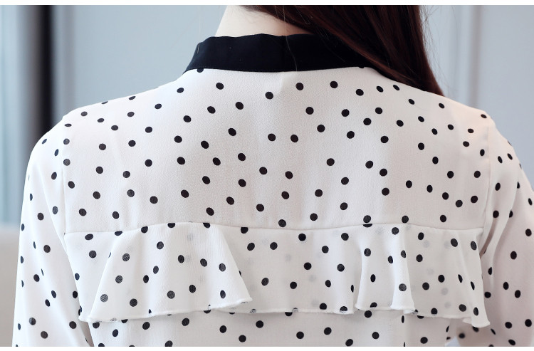 Cămașă casual de damă cu panglică în alb