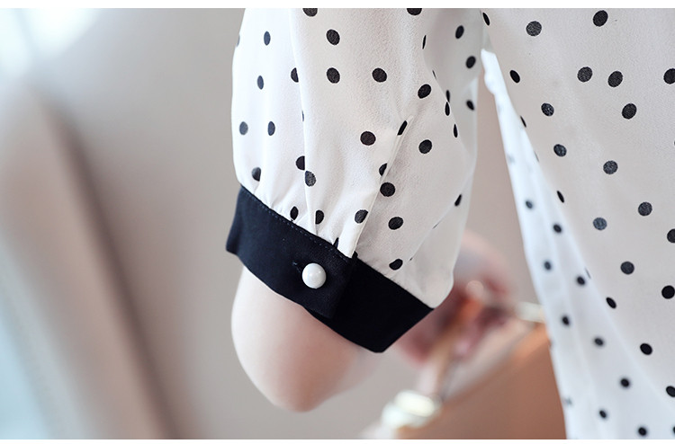 Cămașă casual de damă cu panglică în alb