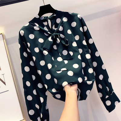 Stílusos női pöttyös ing négy színben