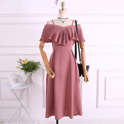 Modern női ruha vékony pántokkal több színben