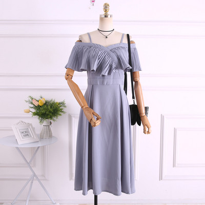 Modern női ruha vékony pántokkal több színben