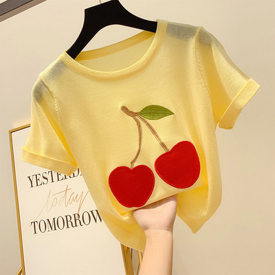 Női alkalmi póló három színben hímzéssel