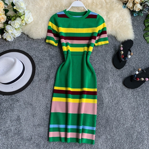 Női alkalmi kötött ruha több színben