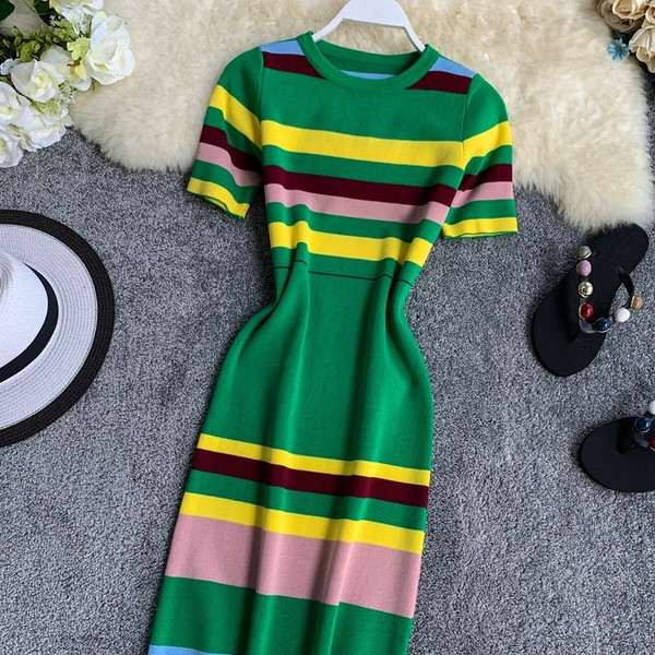 Női alkalmi kötött ruha több színben