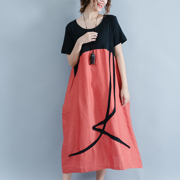 Modern női ruha rövid ujjal, két színben