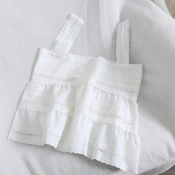 Modern női felső, vastag pántokkal, fehér és bézs színben