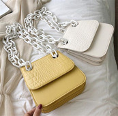 Eko bőrből készült alkalmi női táska, hosszú füllel négy színben