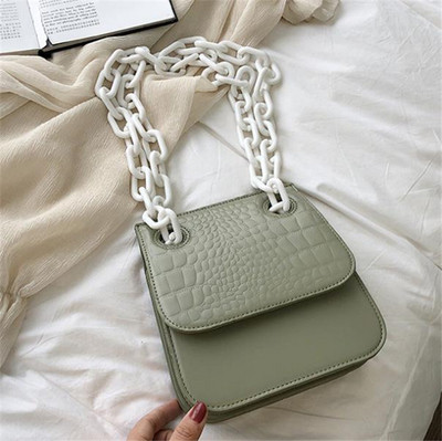 Eko bőrből készült alkalmi női táska, hosszú füllel négy színben