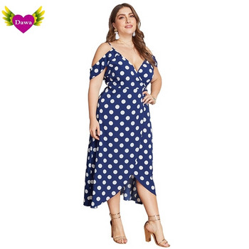 Stílusos női ruha vékony kék pántokkal