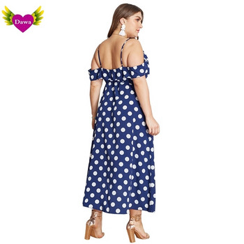 Stílusos női ruha vékony kék pántokkal