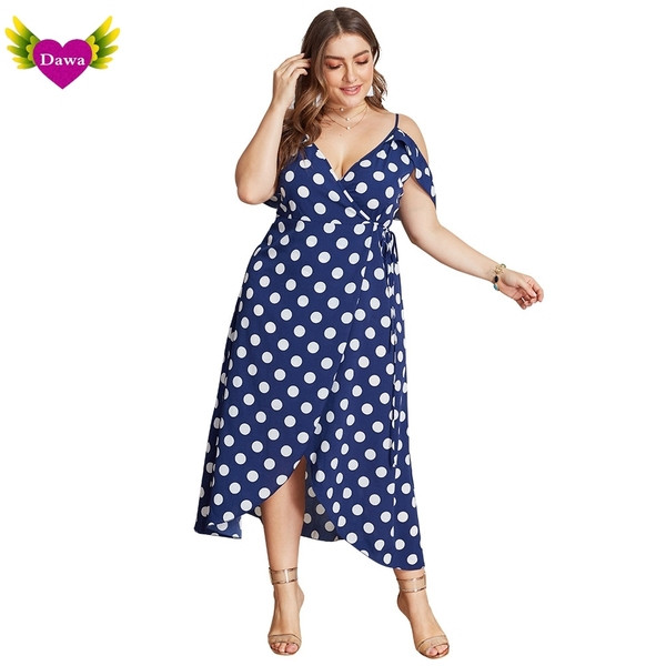 Stílusos női ruha vékony kék pántokkal