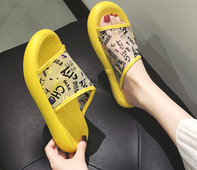 Papuci casual dama in trei culori cu inscriptii