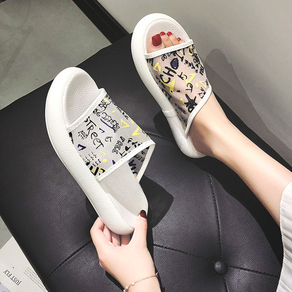 Papuci casual dama in trei culori cu inscriptii