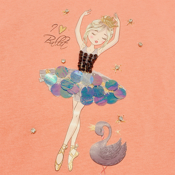 Tricou dama cu aplicatie si decolteu O