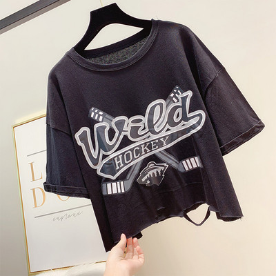 Alkalmi női póló hat színben rátéttel