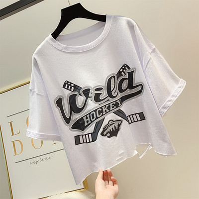 Alkalmi női póló hat színben rátéttel