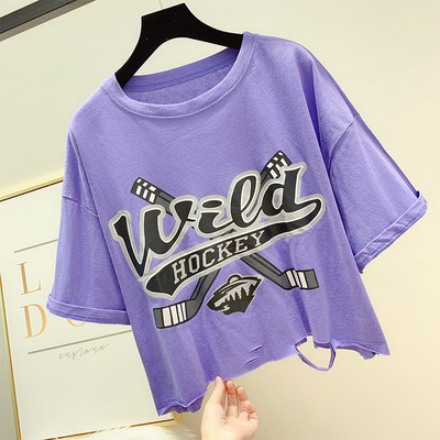 Alkalmi női póló hat színben rátéttel