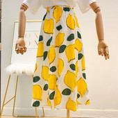 Női szoknya rugalmas derékkal, színes rátéttel, több színben