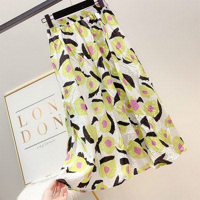 Női szoknya rugalmas derékkal, színes rátéttel, több színben