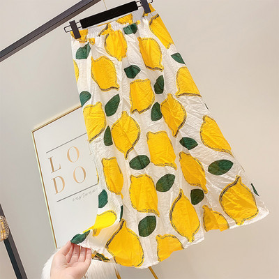 Női szoknya rugalmas derékkal, színes rátéttel, több színben