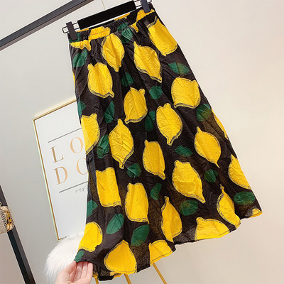 Női szoknya rugalmas derékkal, színes rátéttel, több színben