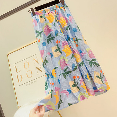 Női szoknya rugalmas derékkal, színes rátéttel, több színben