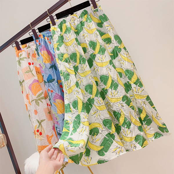 Női szoknya rugalmas derékkal, színes rátéttel, több színben