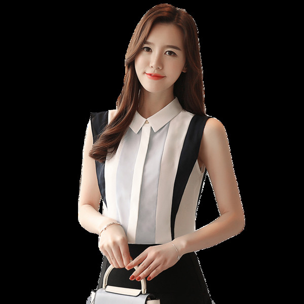 Stílusos női ing fehér gallérral