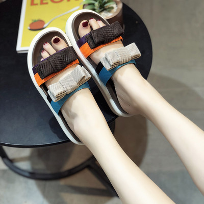 Papuci casual dama in trei culori cu element 3D