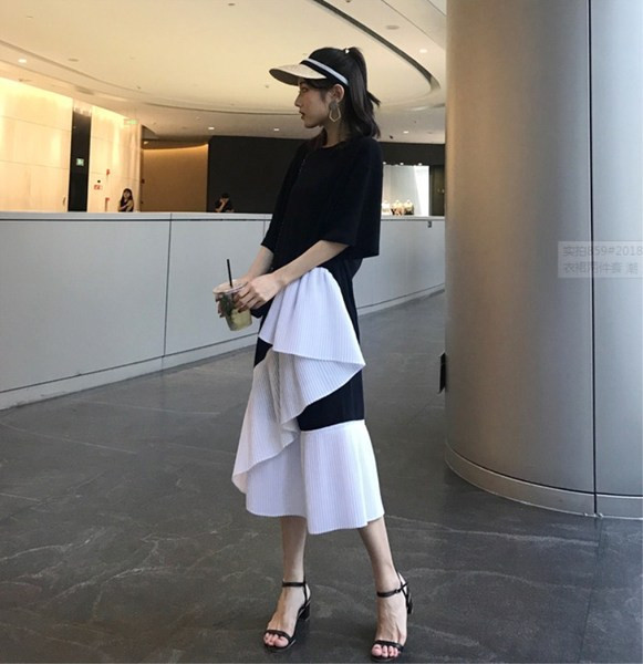 Alkalmi női ruha 3/4-es ujjal