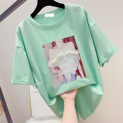 Alkalmi női póló rátéttel