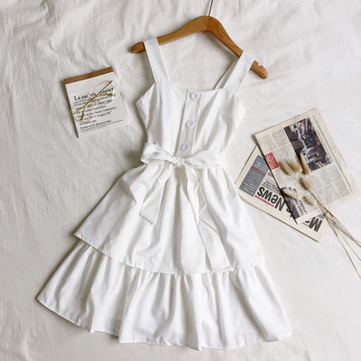 Rochie moderna de dama cu panglica si bretele groase in mai multe culori