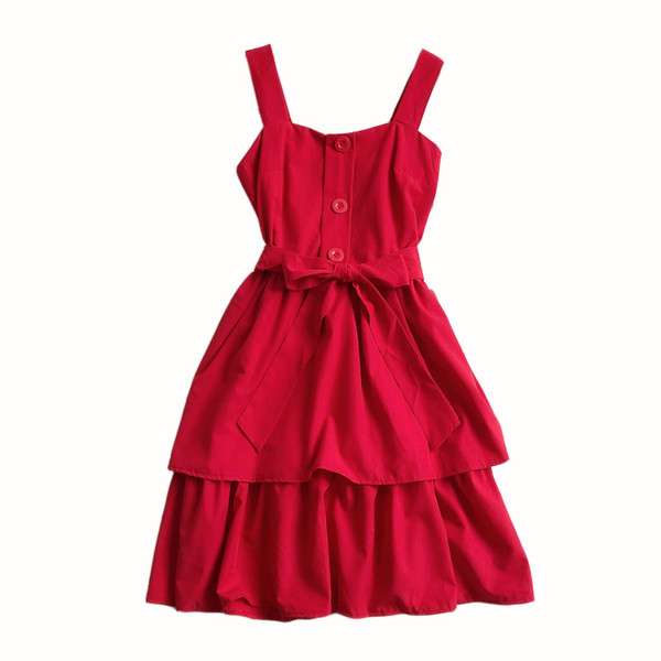 Rochie moderna de dama cu panglica si bretele groase in mai multe culori