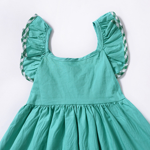 Alkalmi gyerekruha zöld színben lányoknak