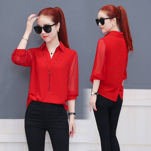 Női sifon ing különböző színekben és mintákkal