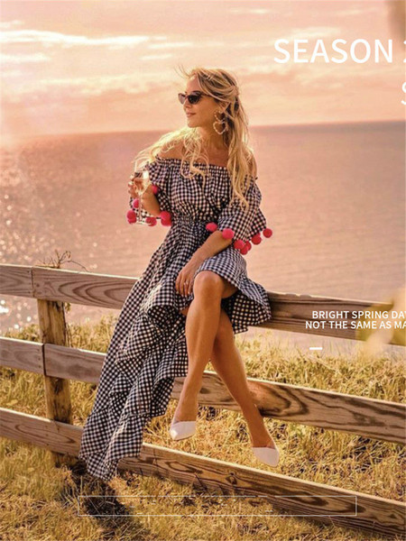 Rochie de dama eleganta in carouri model simetric