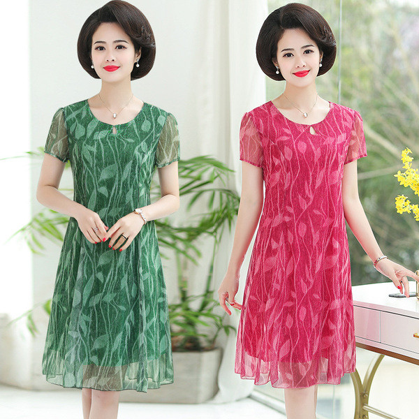 Stílusos női ruha rövid ujjal, három színben