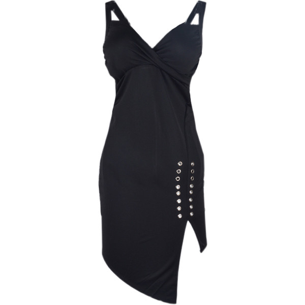 Rochie de dama in doua culori cu cravate si bretele cu decolteu in V