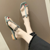 Modern női papucs több színben felirattal