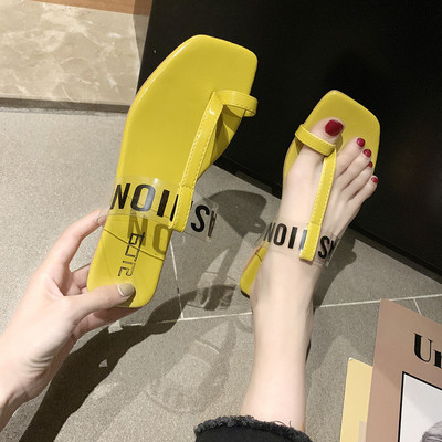 Modern női papucs több színben felirattal