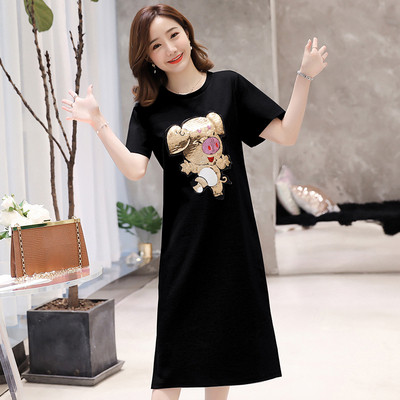 Alkalmi női ruha rátéttel és flitterekkel több színben