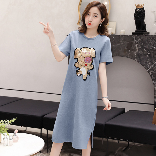 Alkalmi női ruha rátéttel és flitterekkel több színben