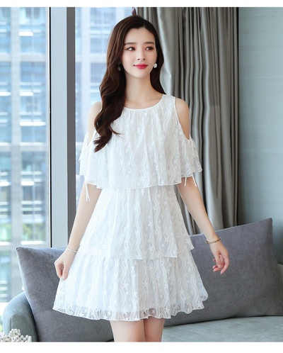 Nyári női ruha fekete-fehér színben