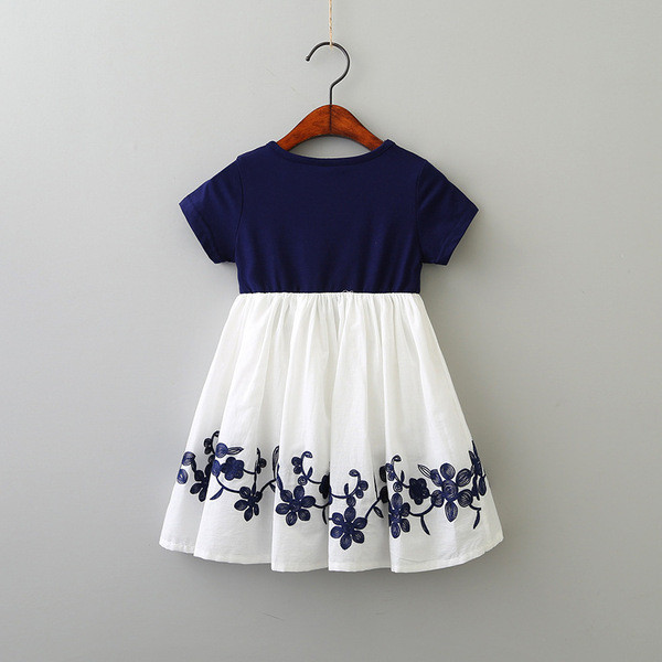 Alkalmi gyerekruha szürke és kék színben lányoknak