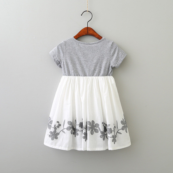 Alkalmi gyerekruha szürke és kék színben lányoknak