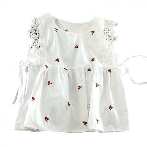 Modern női felső, hímzéssel