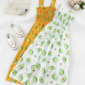 Alkalmi női ruha színes rátéttel, két színben